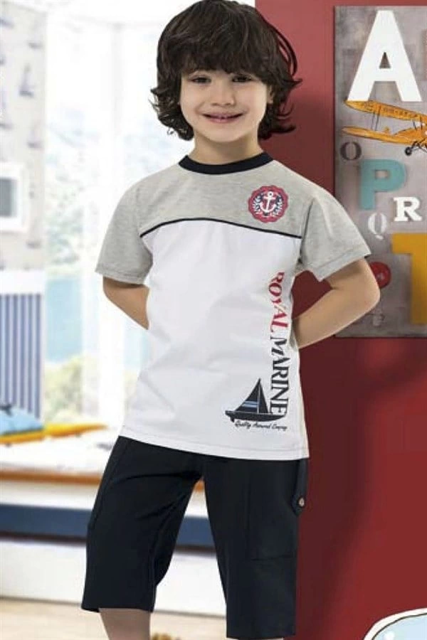 Hmd%20Erkek%20Çocuk%20Kısa%20Kollu%20Pijama%20Takımı%205192