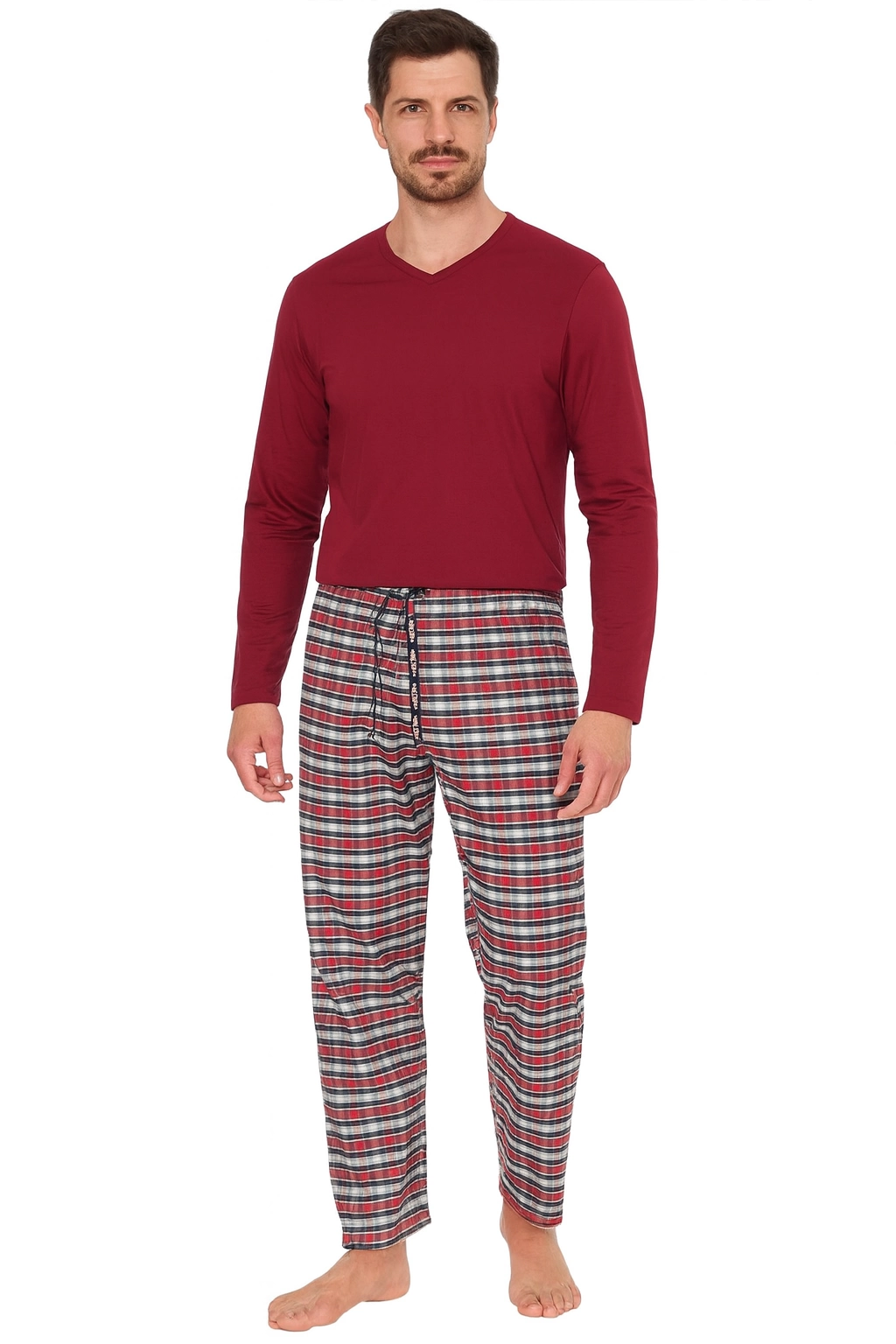 Pijalüx%20Erkek%20Kareli%20Poplin%20Cepli%20Alt%20Pijama