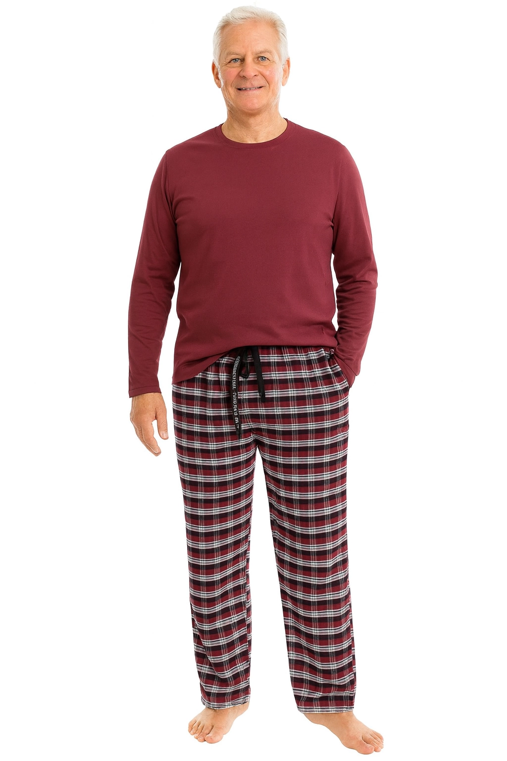 Pijalüx%20Erkek%20Kareli%20Poplin%20Cepli%20Alt%20Pijama