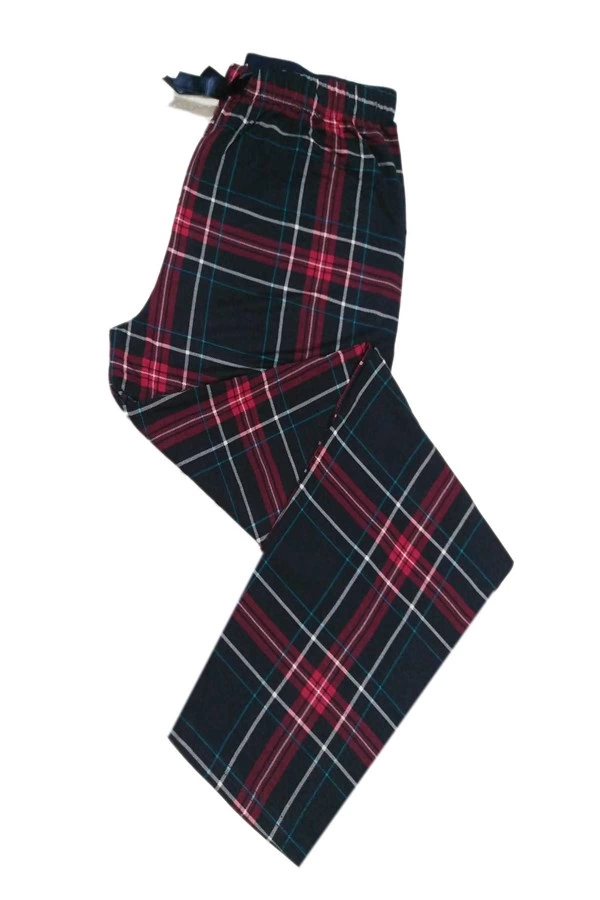 Kadın%20Ring%20Viskon%20Ekose%20Pijama%20Alt%209313