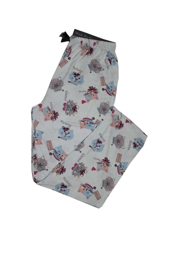 Kadın%20Ring%20Viskon%20Kedi%20Desen%20Pijama%20Alt%209325