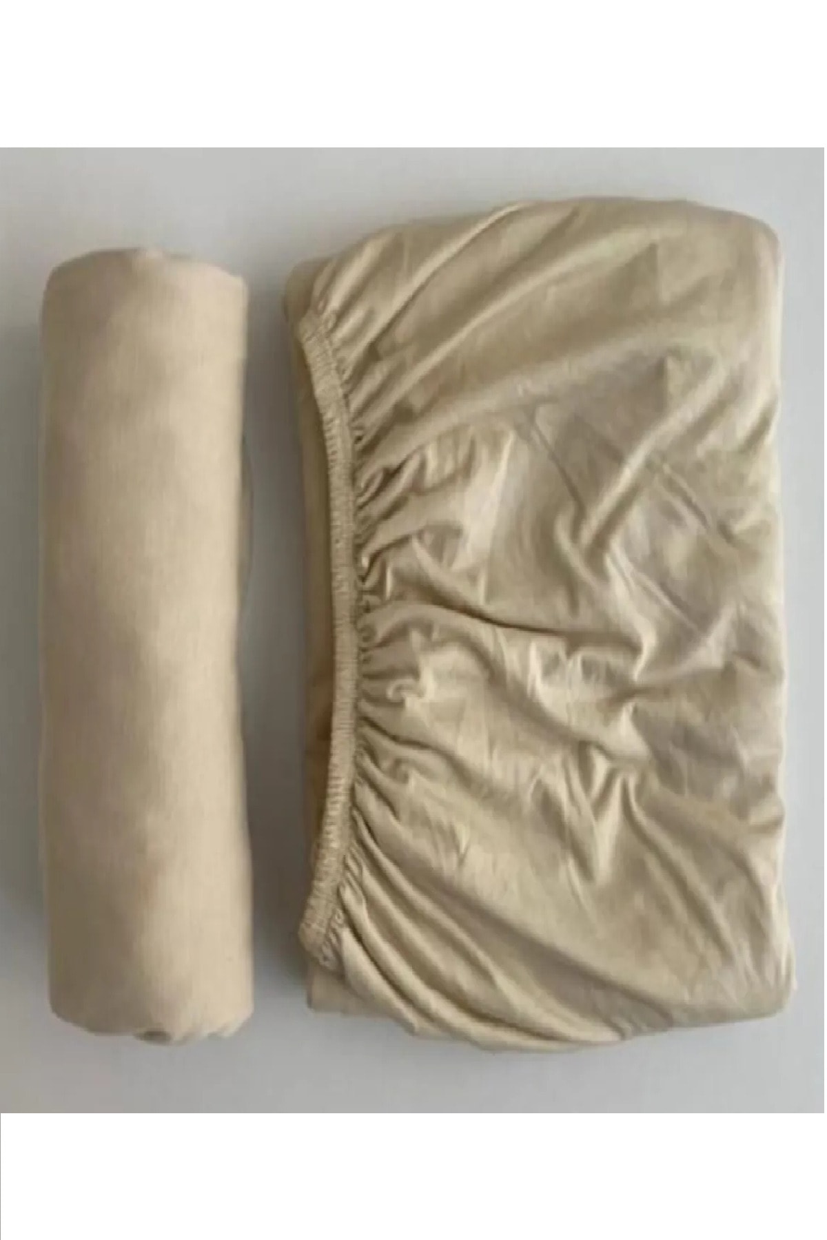 Altın%20Karma%20Jersey%20Penye%20Pamuklu%20180x200%20cm%20Çift%20Kişilik%20Lastikli%20Çarşaf%20Krem
