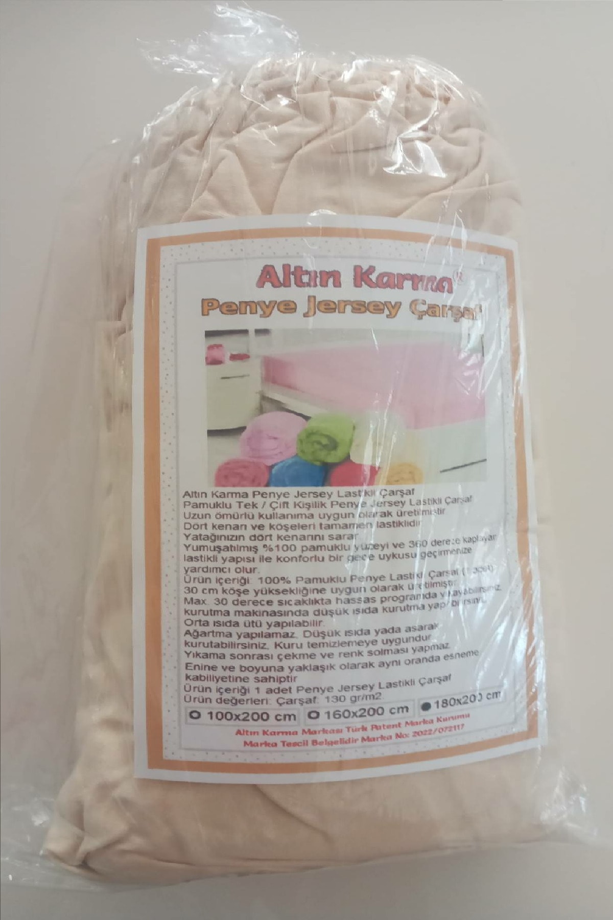Altın%20Karma%20Jersey%20Penye%20Pamuklu%20180x200%20cm%20Çift%20Kişilik%20Lastikli%20Çarşaf%20Krem