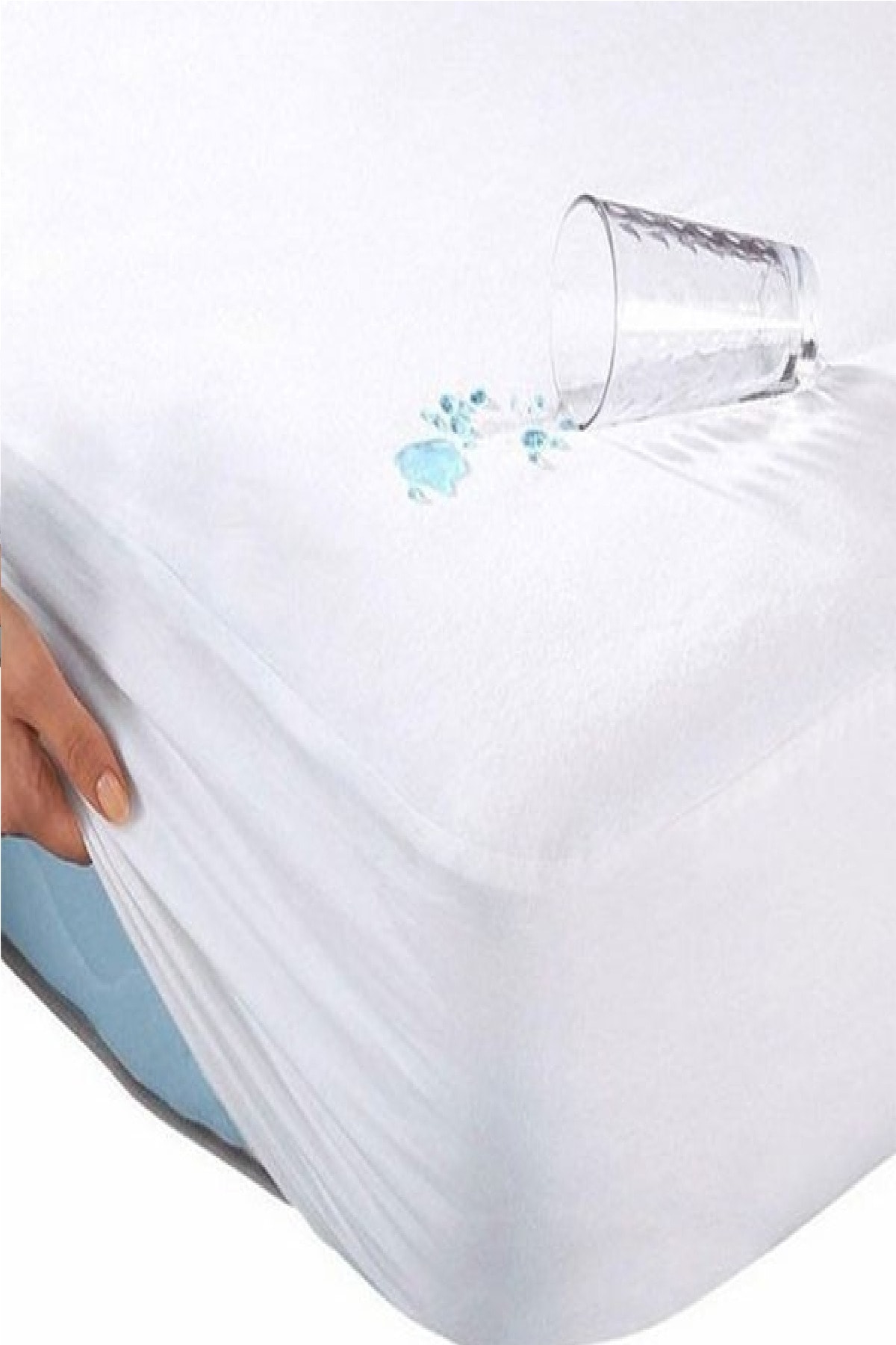 Altın%20Karma%2060x120%20Cm%20Pamuk%20Kumaş%20Full%20Kenar%20Fitted%20Sıvı%20Geçirmez%20Yatak%20Koruyucu%20Alez