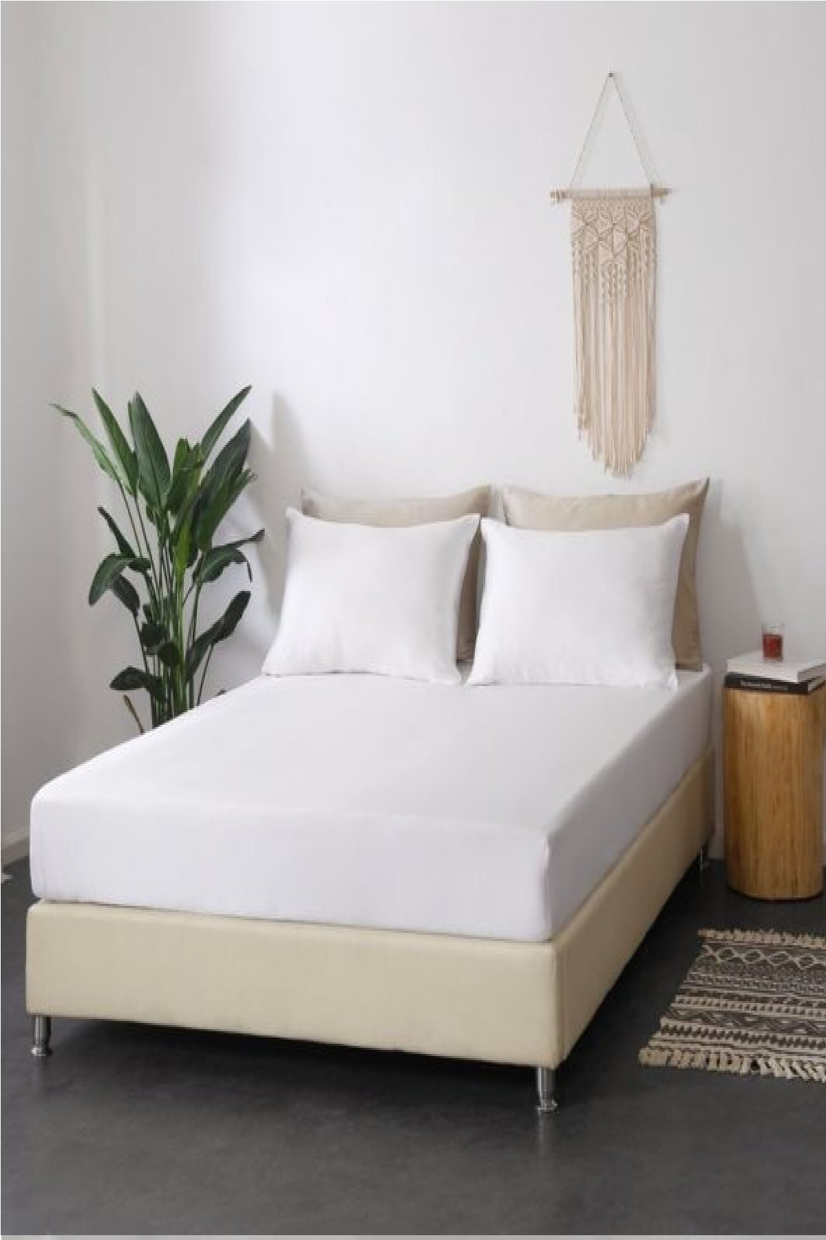 Bebesi%20Çift%20Kişilik%20Havlu%20Çarşaf%20Takımı%20Renk%20Beyaz%20150x200%20Cm