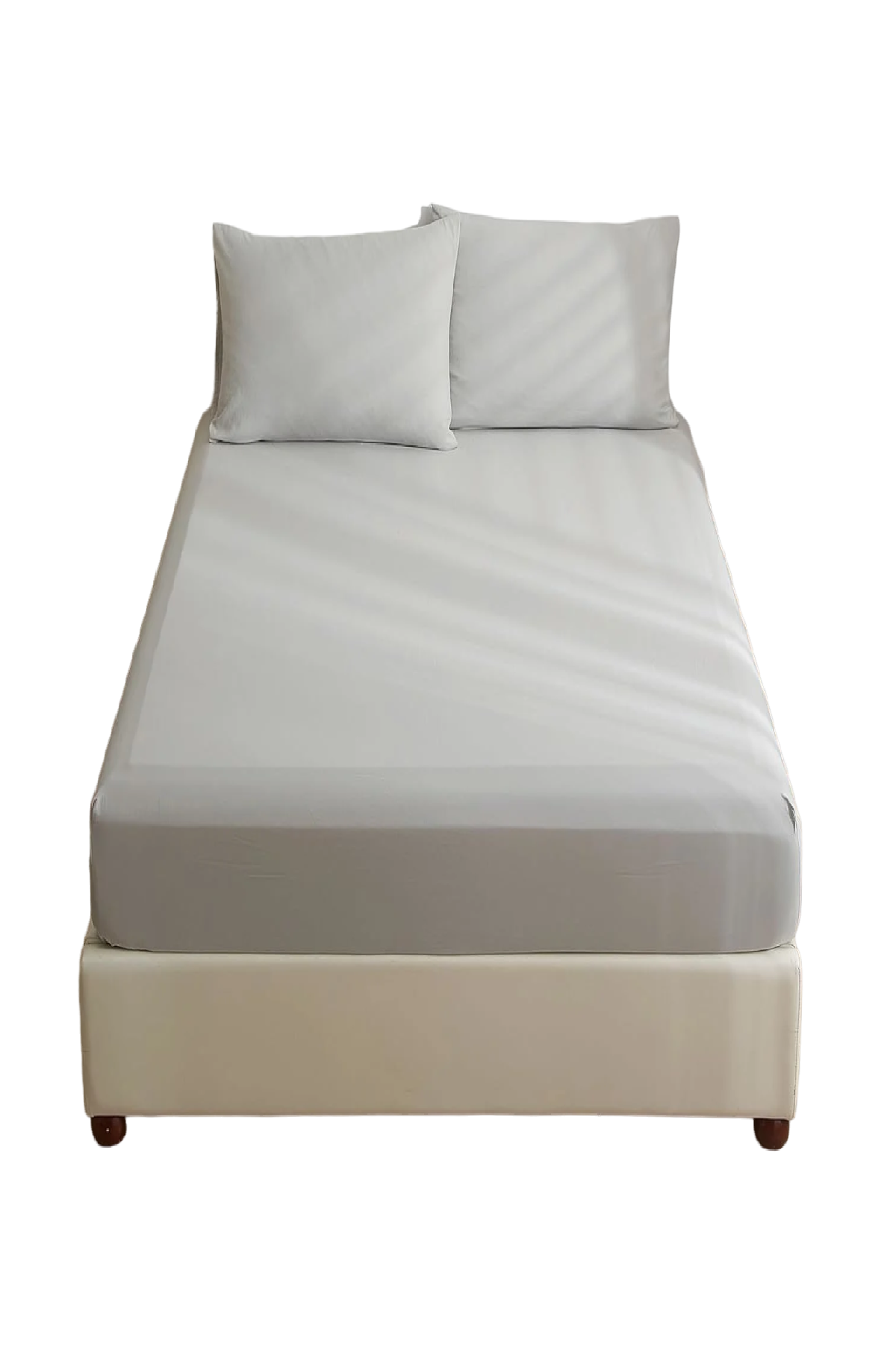 Bebesi%20Battal%20Boy%20Çift%20Kişilik%20Havlu%20Lastikli%20Çarşaf%20Takımı%20180X200%20cm%20Çok%20Açık%20Gri