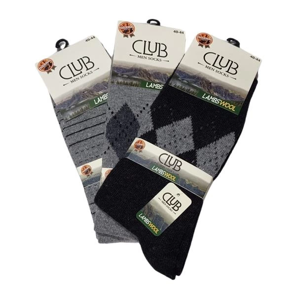 Club%20Lamswool%20Yün%20Erkek%20Kışlık%20Çorap%203%20Adet