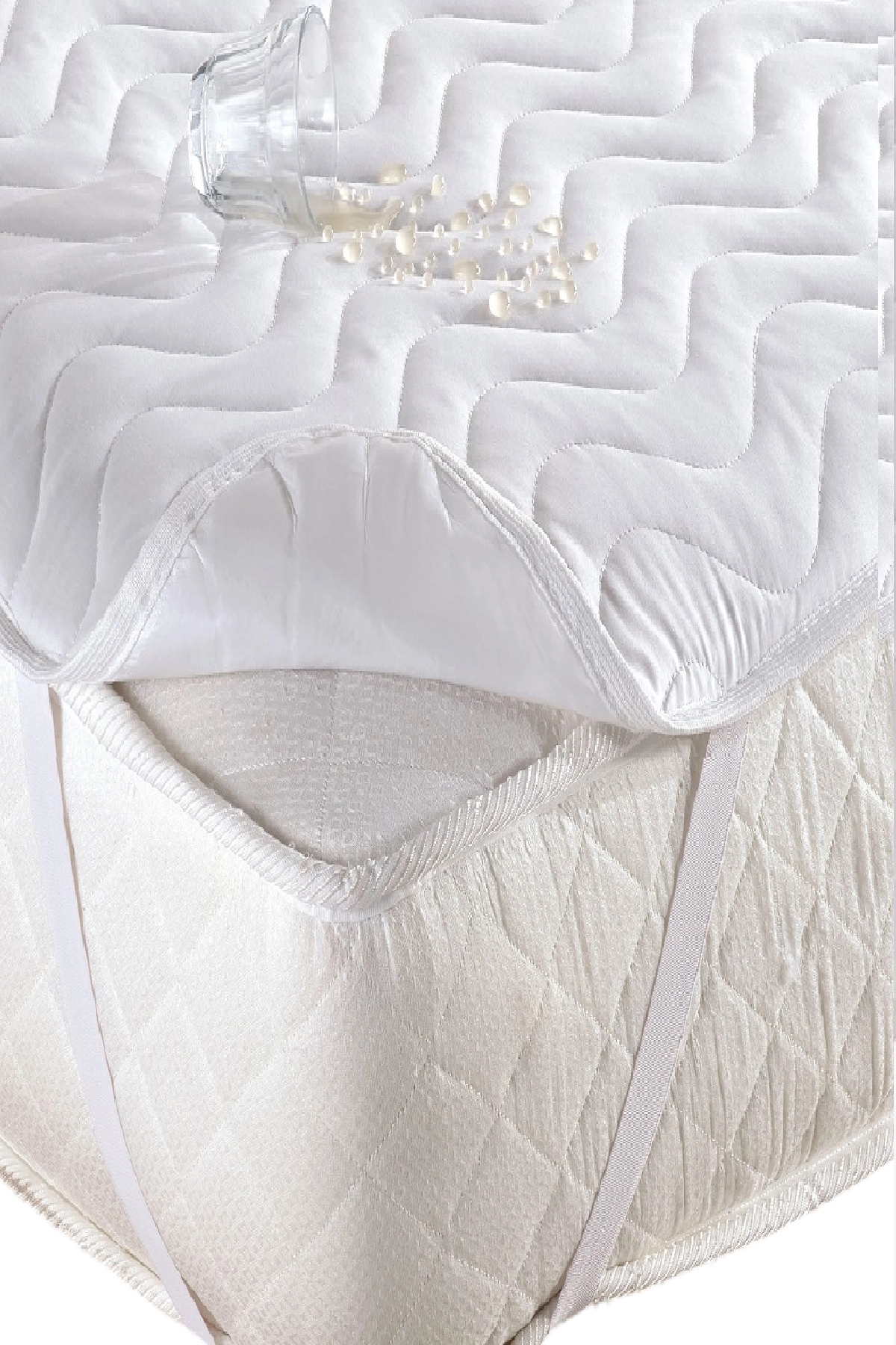 Evony%20Kapitoneli%20Sıvı%20Geçirmez%20Yatak%20Koruyucu%20Alez%20100x200%20Cm%20Tek%20Kişilik%20Köşe%20Lastikli