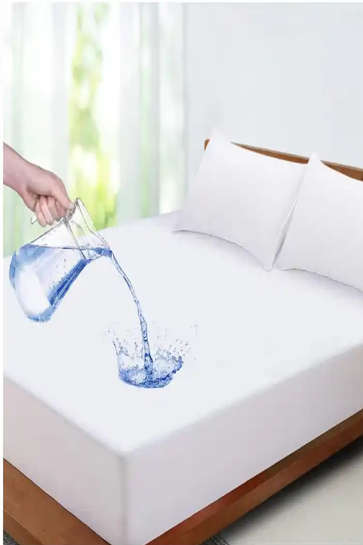 Evony%20Çift%20Kişilik%20140x200+30%20cm%20Pamuklu%20Fitted%20Sıvı%20Geçirmez%20Yatak%20Koruyucu%20Alez
