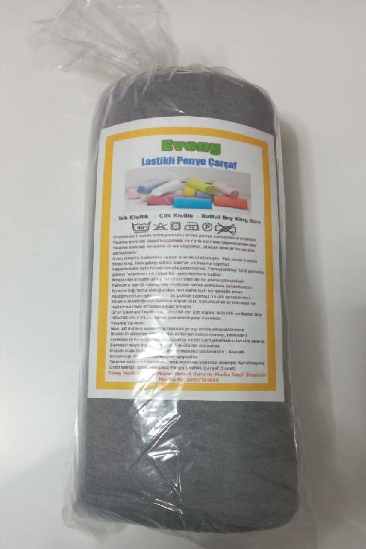 Evony%20Lastikli%20Pamuk%20Penye%20Çarşaf%20Gri%20180x200%20Cm