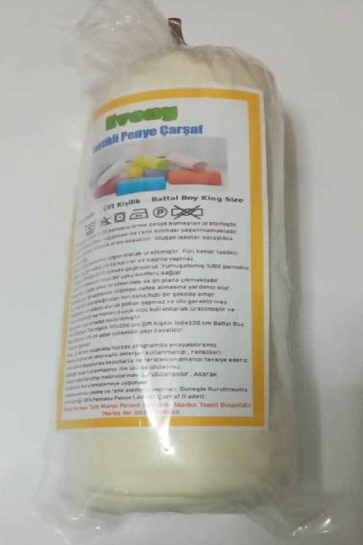 Evony%20Lastikli%20Pamuk%20Penye%20Çarşaf%20Krem%20180x200%20cm
