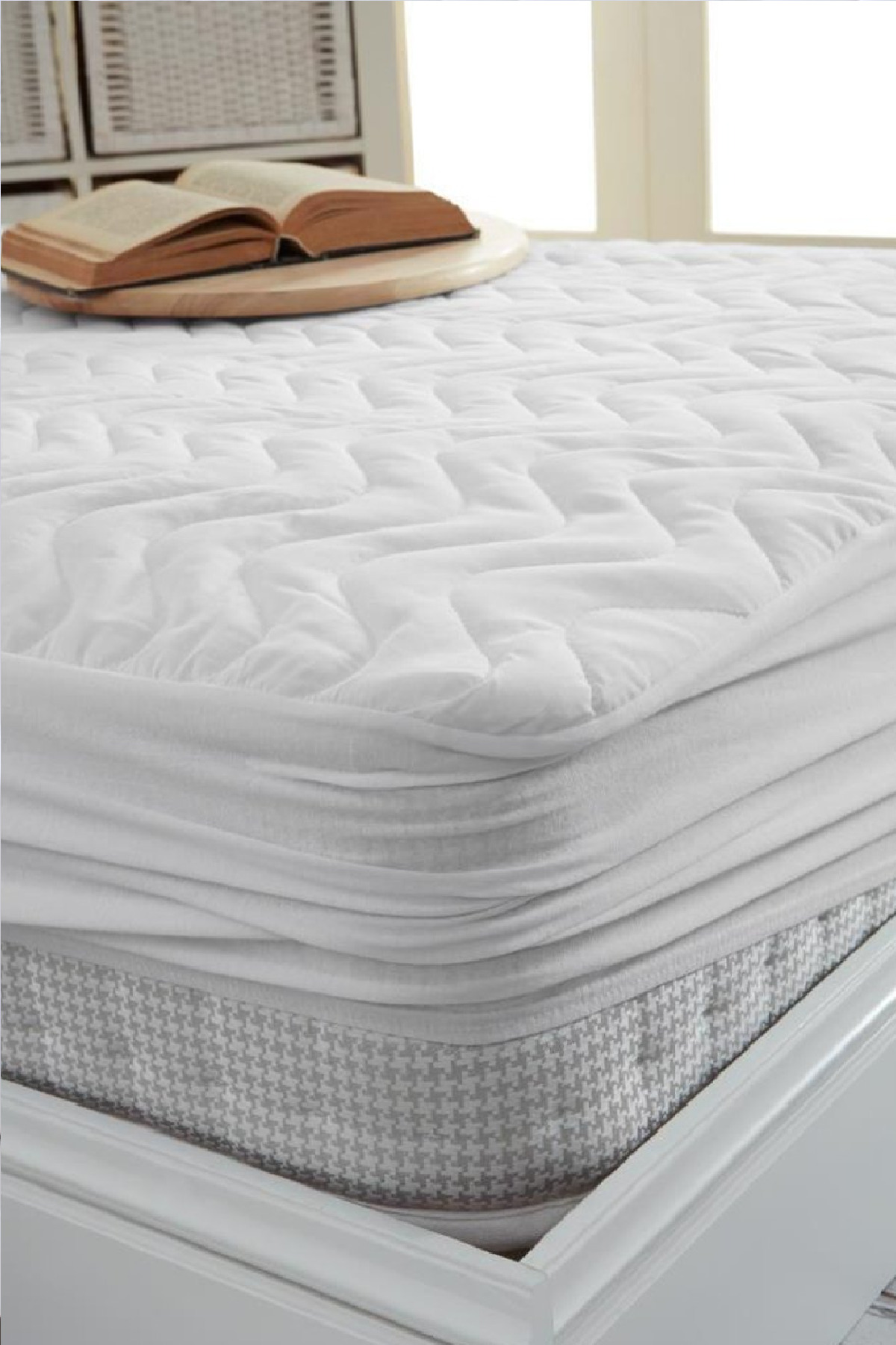 Evony%20Fitted%20Kapitoneli%20100x200%20Cm%20Tek%20Kişilik%20Yatak%20Koruyucu%20Çarşaf