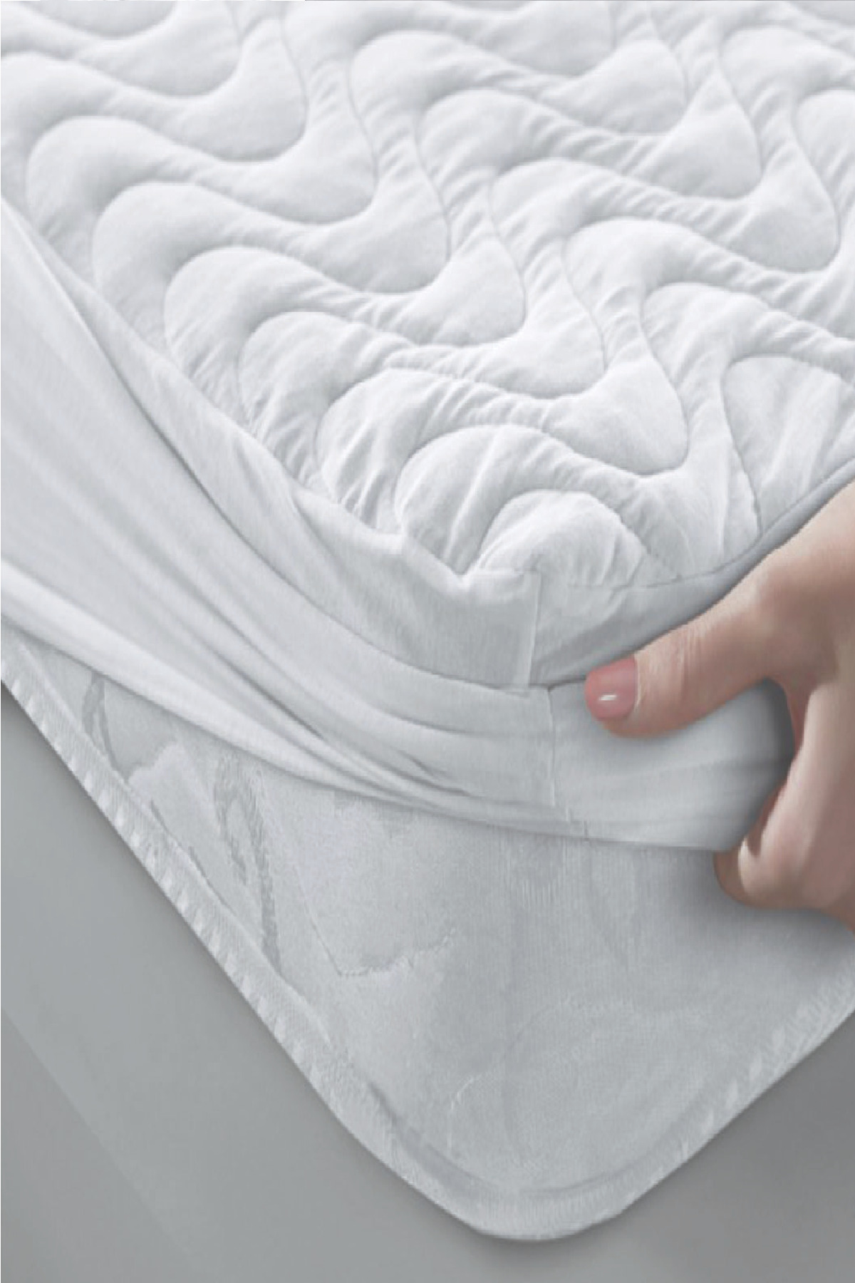 Evony%20Fitted%20Kapitoneli%20100x200%20Cm%20Tek%20Kişilik%20Yatak%20Koruyucu%20Çarşaf