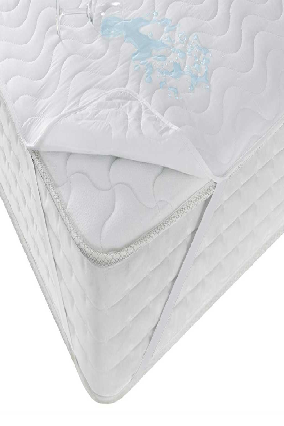 MyCey%20Kapitoneli%20220x200%20Cm%20Çift%20Kişilik%20Sıvı%20Geçirmez%20Yatak%20Koruyucu%20Alez%20Köşe%20Lastikli