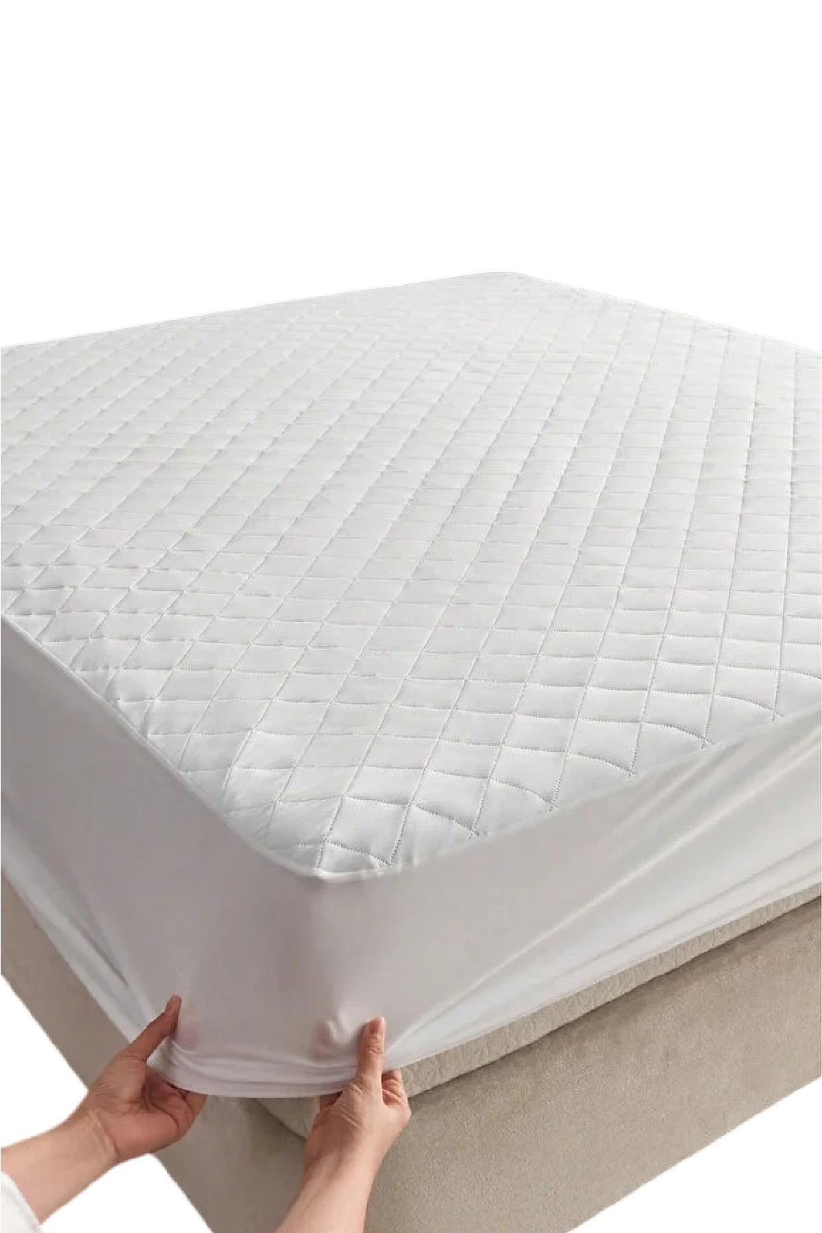 Altın%20Karma%20Kapitoneli%20100x200%20cm%20Yatak%20Koruyucu%20Alez%20Hava%20Geçirgen%20
