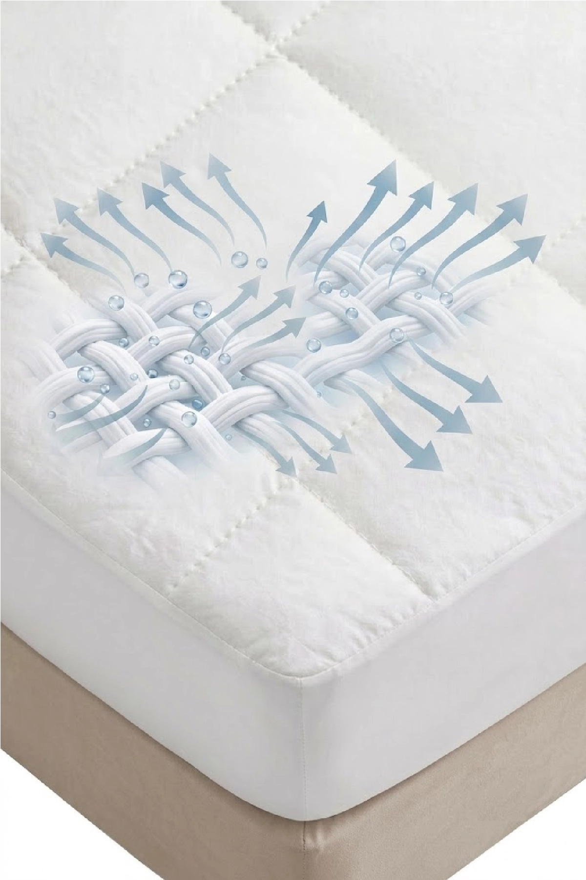 Bebesi 70x110%20cm%20Kapitoneli%20Hava%20Geçirgen%20Bebe%20fi̇tted%20yatak%20koruyucu%20alez