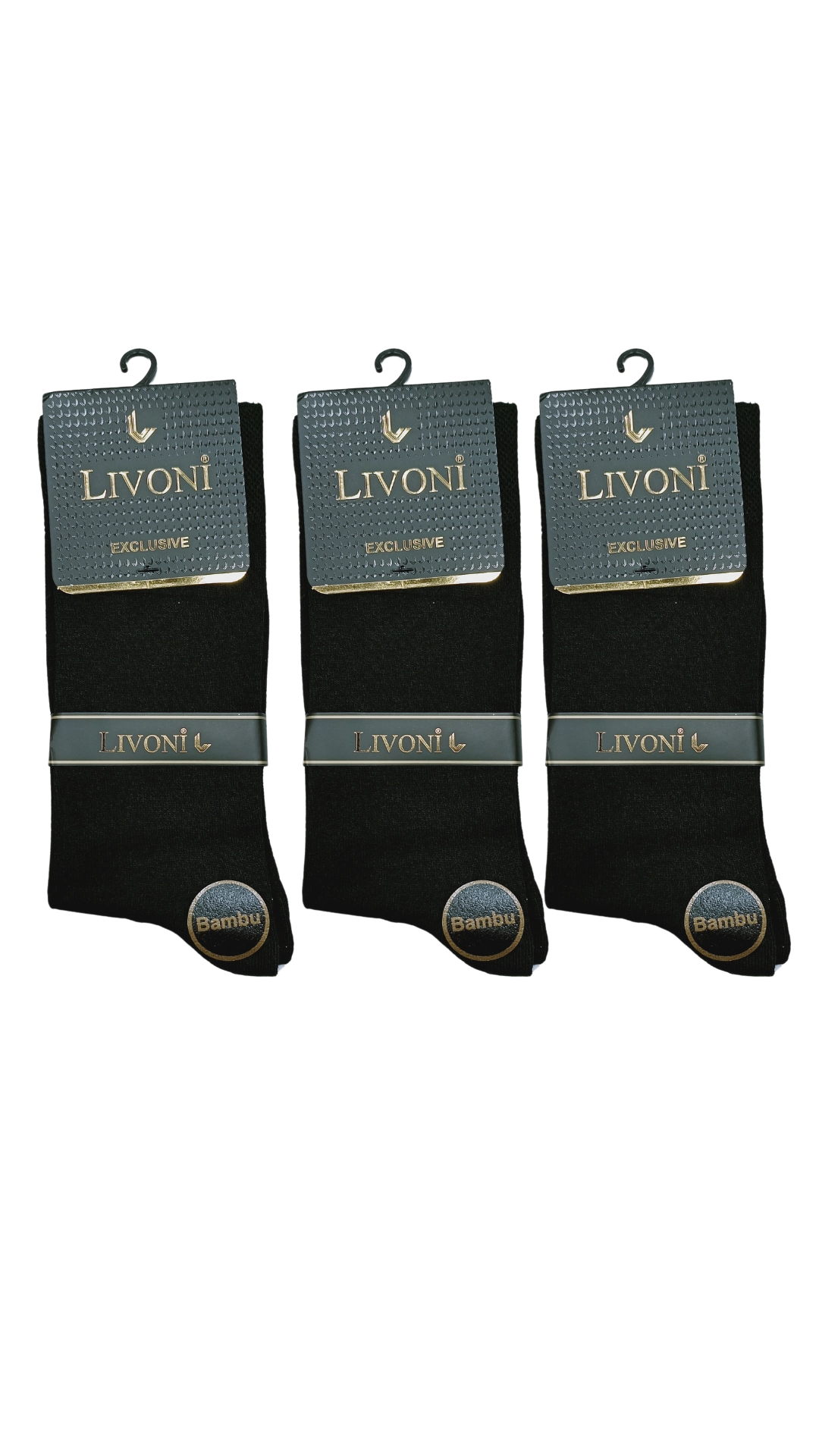 Livoni%20Dikişsiz%20Bambu%20Erkek%20%20Soket%20Çorap%203%20Adet