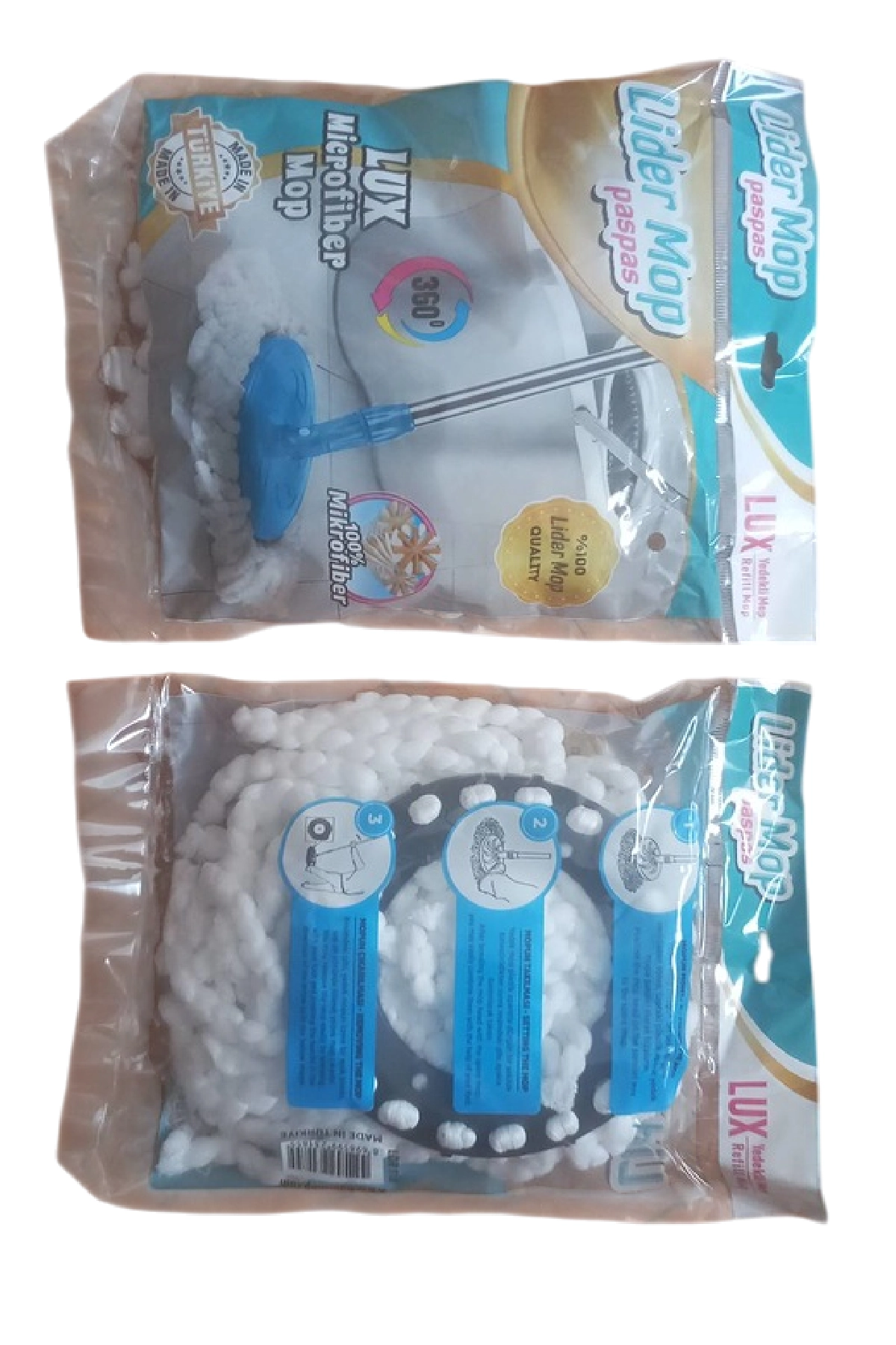 Lider Mikrofiber%20Yuvarlak%20Mop%20Paspas%20Vileda%20Ucu%203%20Adet