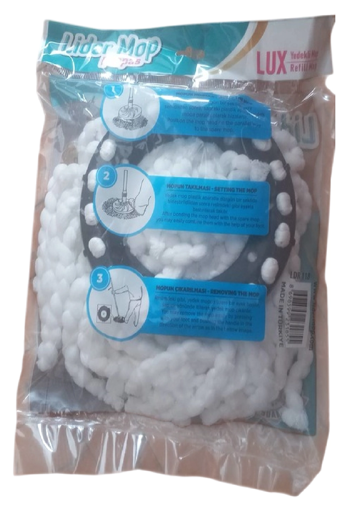 Lider Mikrofiber%20Yuvarlak%20Mop%20Paspas%20Vileda%20Ucu%203%20Adet