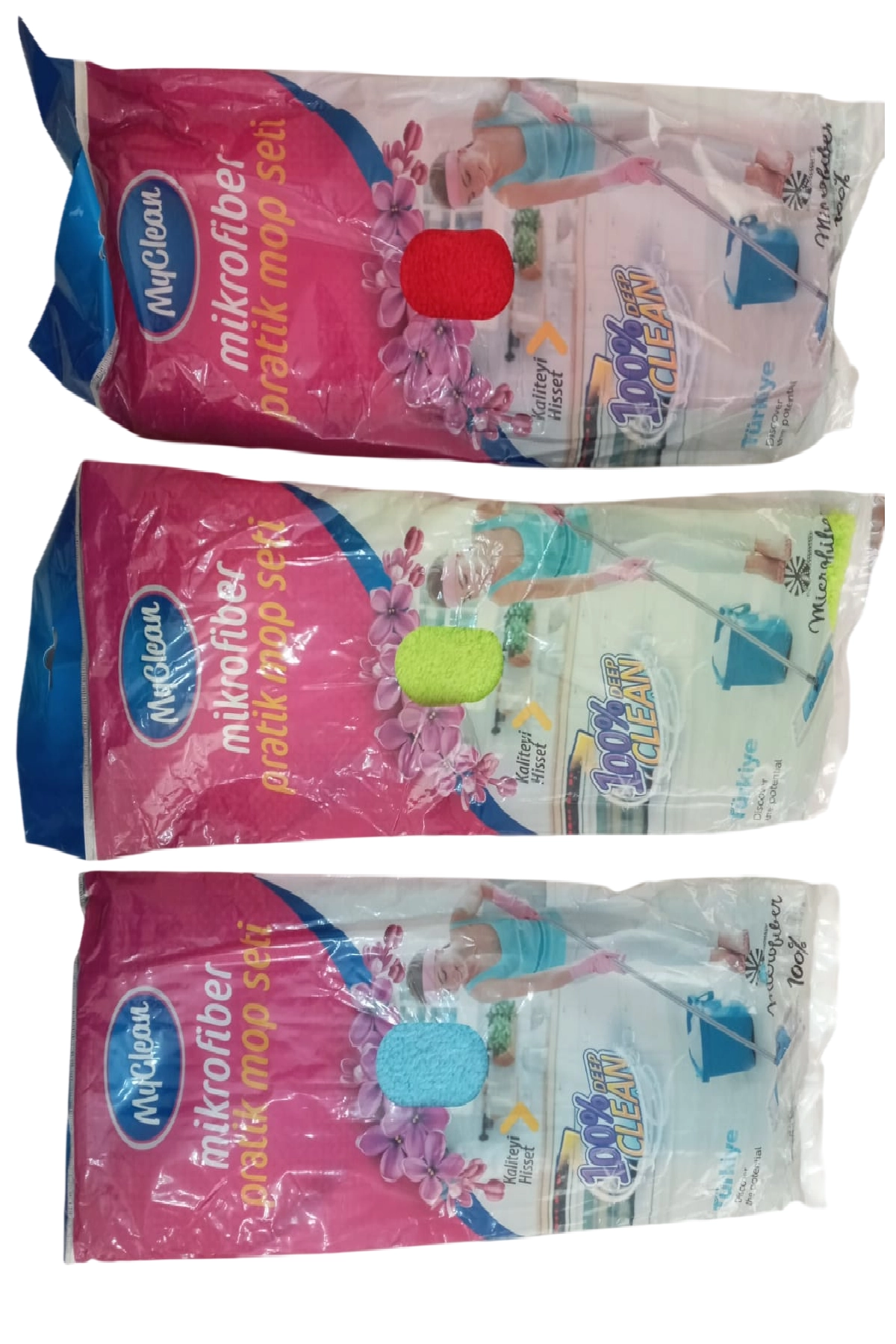 Myclean%20Makarna%2040%20cm%20Mop%20Saplı%20Takım%20(3%20Parça%20Mop%20Aparat%20Sap)