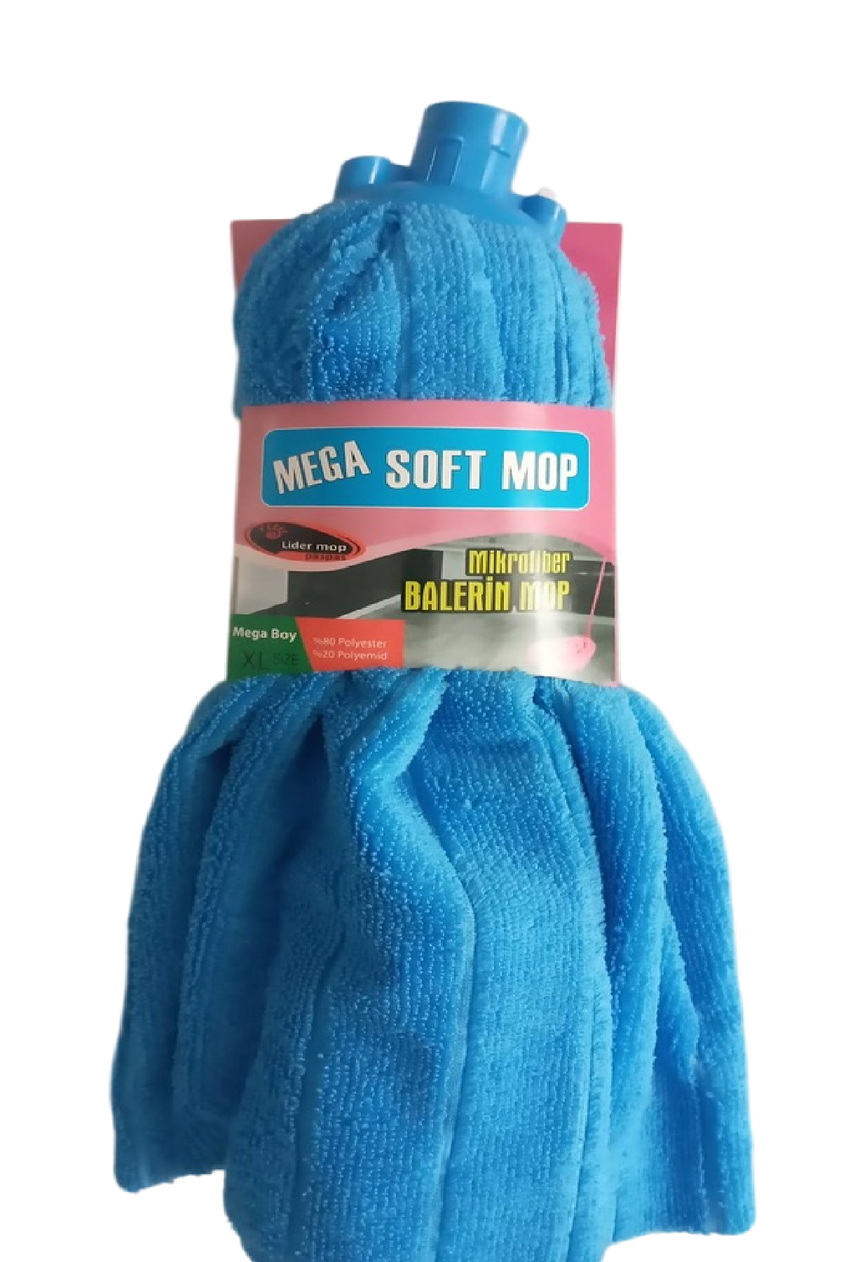 Mega%20Soft%20XL%20Mikrofiber%20Paspas%20Büyük%20Boy Yedek%20Ucu%20ve%20Ahşap%20Sapı%20Takım