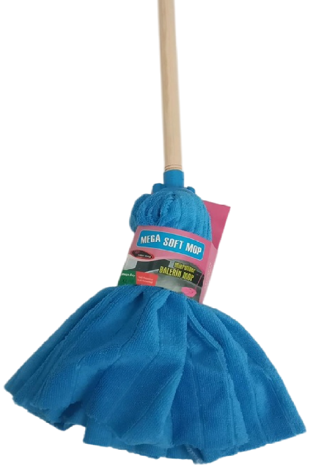 Mega%20Soft%20XL%20Mikrofiber%20Paspas%20Büyük%20Boy Yedek%20Ucu%20ve%20Ahşap%20Sapı%20Takım