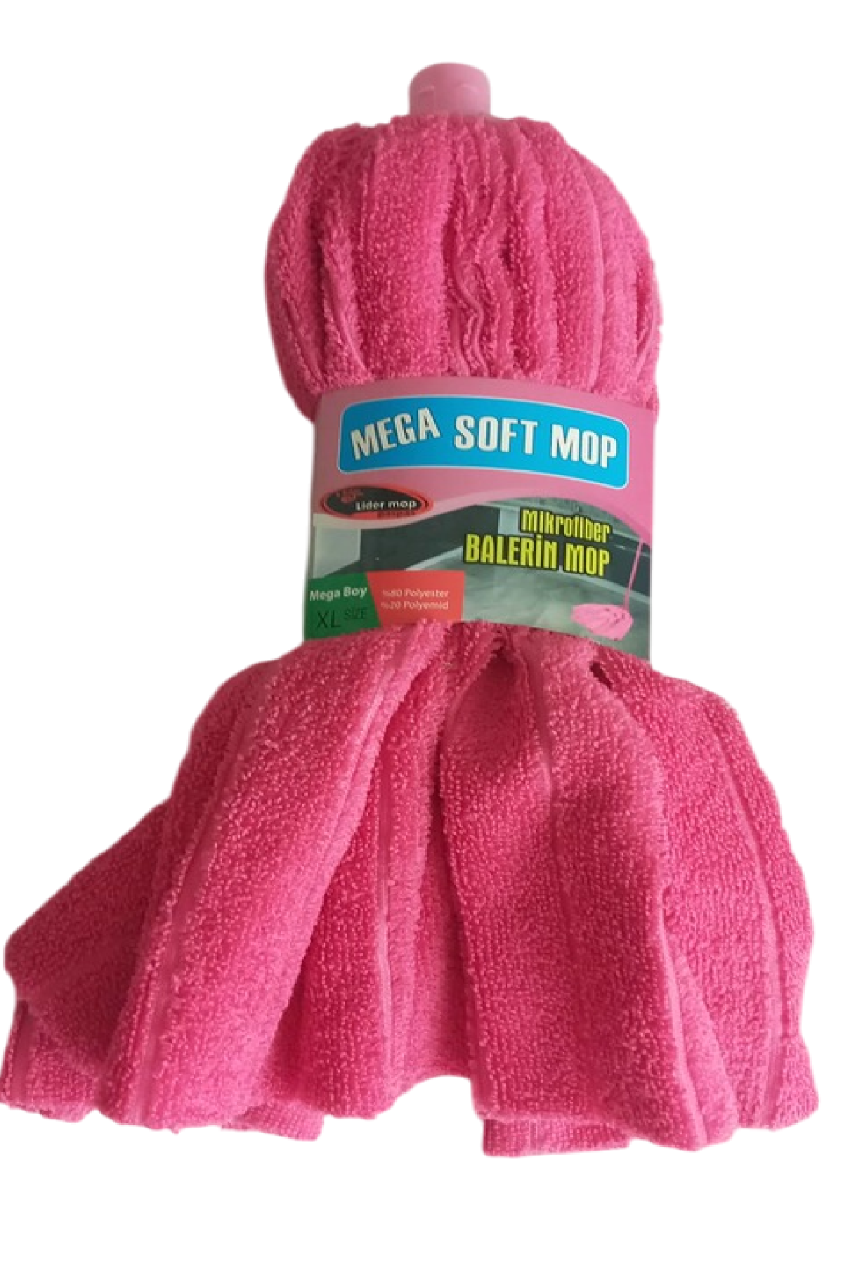 Mega%20Soft%20XL%20Mikrofiber%20Paspas%20Büyük%20Boy Yedek%20Ucu%20ve%20Ahşap%20Sapı%20Takım