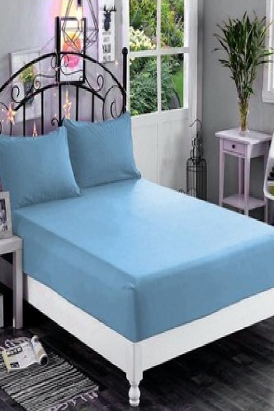 MyCey%20Mavi%20Lastikli%20Streç%20Battal%20Boy%20Havlu%20Çarşaf%20180x200%20cm