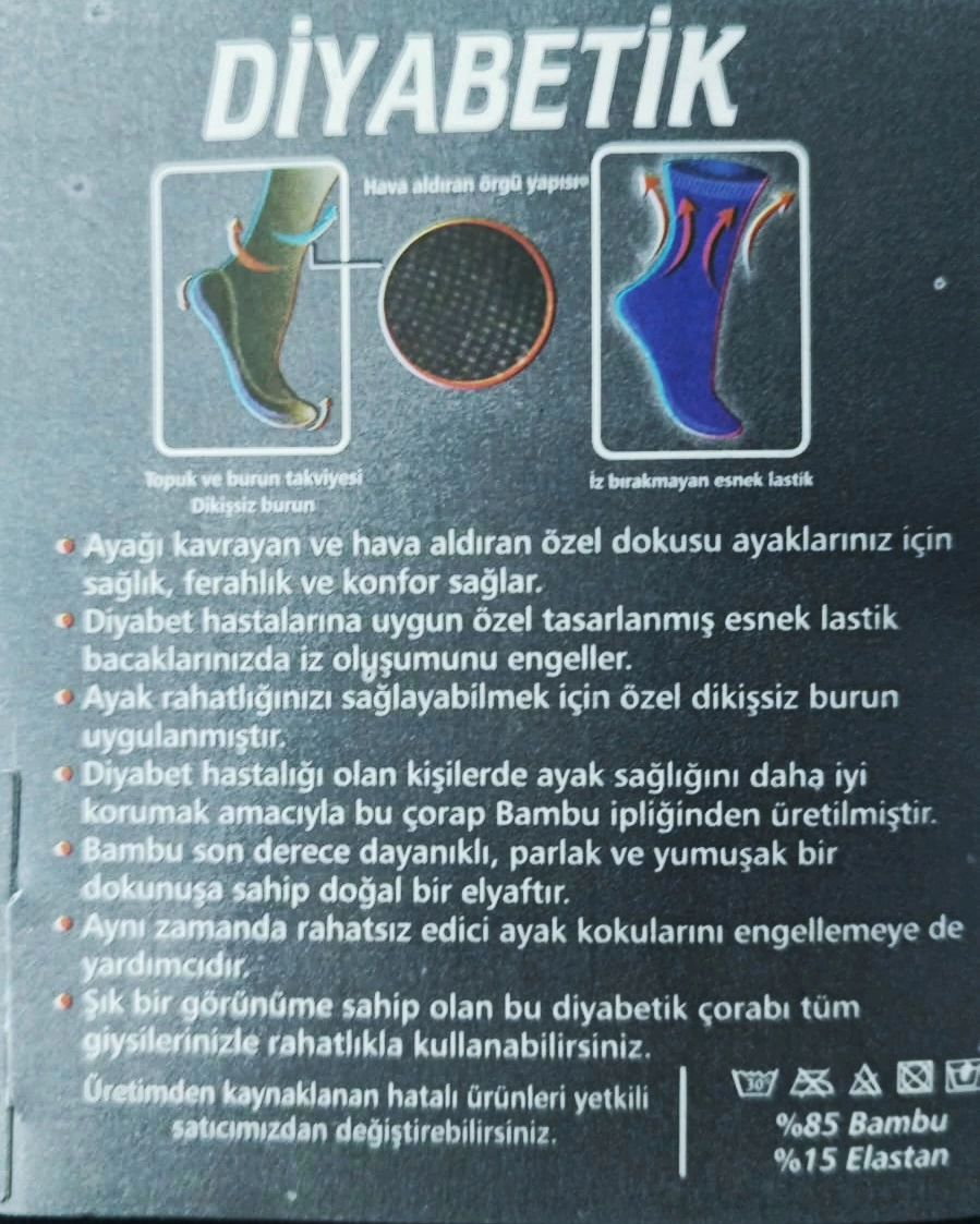 Savcıoğlu%20Diabetik%20Bambu%20Soket%20Çorap%2010%20ADET