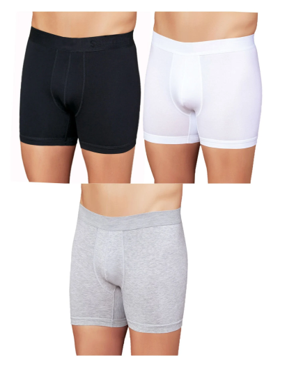 Huma One Erkek Lycralı Düz Boxer 2170 3 Adet