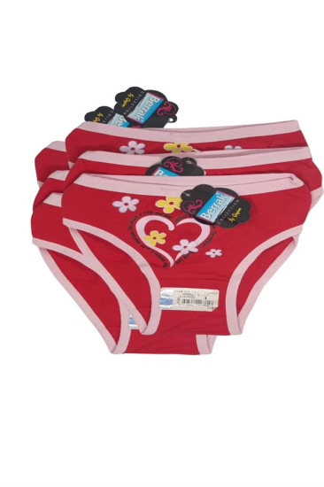 2 Berrak  Kız  Kalpli  Çiçekli  Baskılı Bikini 6 Adet