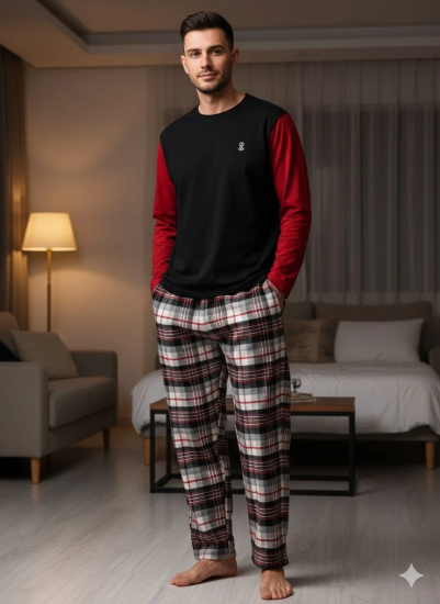 pijalüx tek alt ekose pijama