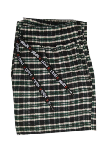 Pijalüx Erkek Kareli Poplin Cepli Alt Pijama