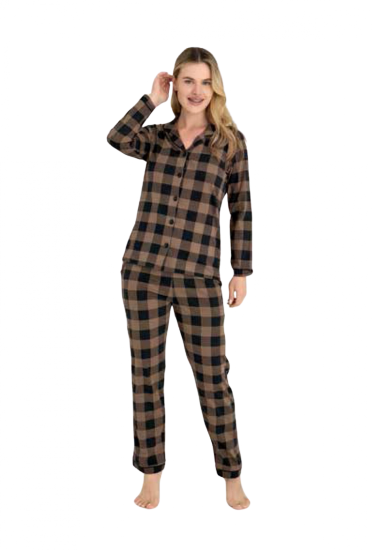 9209 Kly Kadın Düğmeli Pijama Takımı