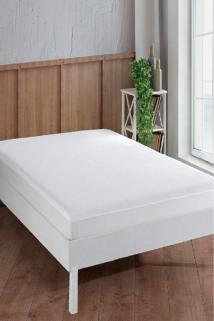 Bebesi Pamuk Fitted Yatak Koruyucu Alez  200x200+30 Cm Sıvı Geçirmez Lastikli Battal Boy Xl