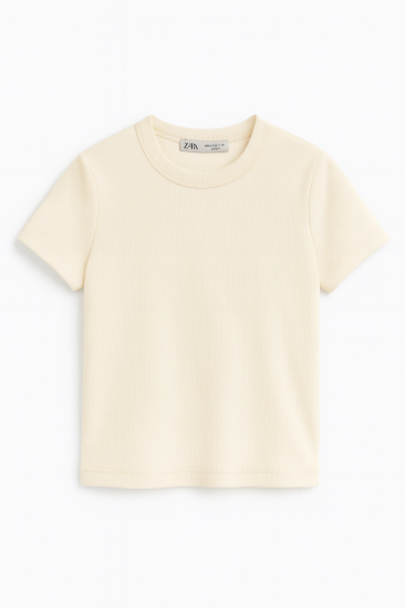 crop kısakollu body ekru