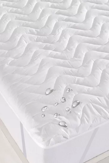 Evony Kapitoneli Sıvı Geçirmez Yatak Koruyucu Alez 160x200 Cm Çift Kişilik Köşe Lastikli