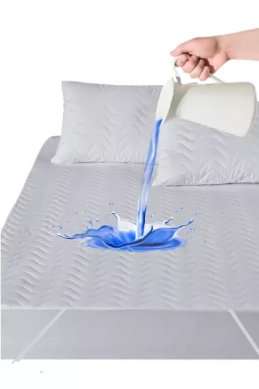 Bebesi Kapitoneli Yatak Koruyucu Alez 100x200 Cm Tek Kişilik Köşe Lastikli