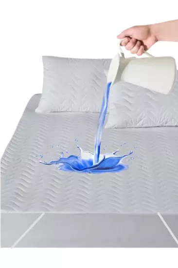 Evony Kapitoneli Sıvı Geçirmez Yatak Koruyucu Alez 120x200 Cm Tek Kişilik Köşe Lastikli