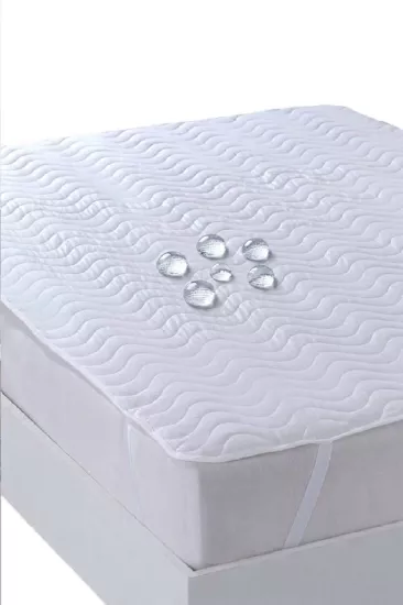 Altın Karma Kapitoneli Sıvı Geçirmez 70x140 Cm Bebe Köşe Lastikli Yatak Koruyucu Alez