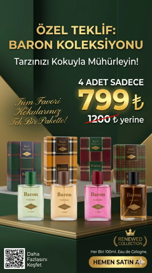 BARON Wall Street DSG , Brown, IVO, NCT 2026 4 lü Erkek EDC Erkek Parfüm Seti 4X 100 ml