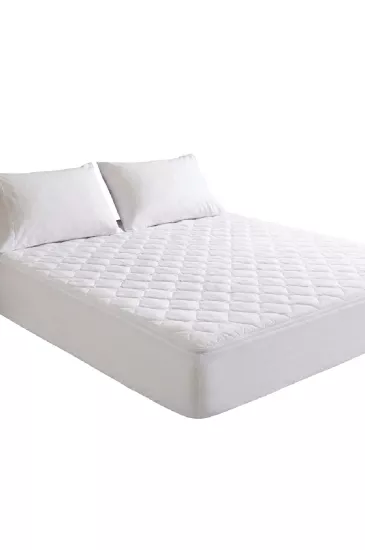 Derbey 200x200 cm Hava Geçiren fi̇tted Kapitoneli Çift Kişilik yatak koruyucu alez