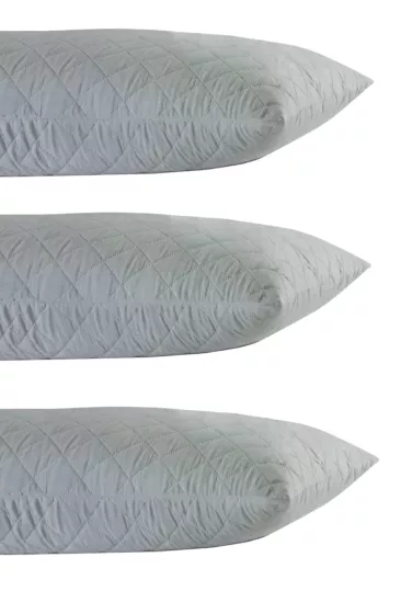 Altın Karma 3 Adet Hava Geçirgen Fermuarlı Kapitone Yastık koruyucu Kılıf 50x70 cm