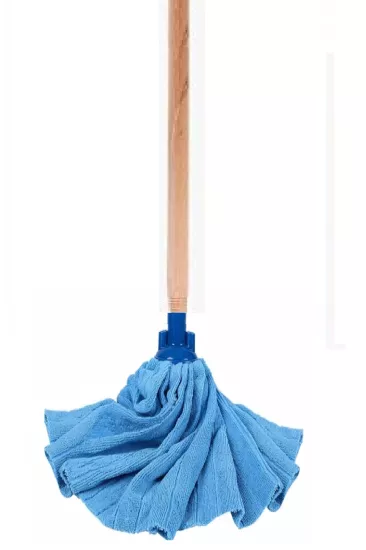 Wikro 1 Adet Mop 1 Adet Ahşap Sapı Ile Takım Mikrofiber Vileda Tipi Mop Paspas