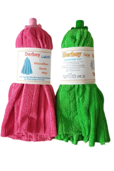 Derbey Large  2  Adet %100 Komşu Çıldırtan Bez Mikrofiber Büyük Boy Havlu Mop 90x64 cm