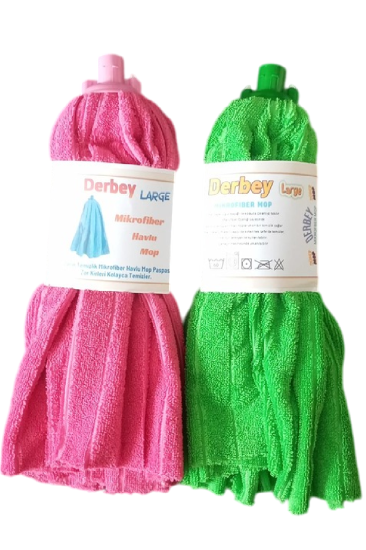 Derbey Large  2  Adet %100 Komşu Çıldırtan Bez Mikrofiber Büyük Boy Havlu Mop 90x64 cm