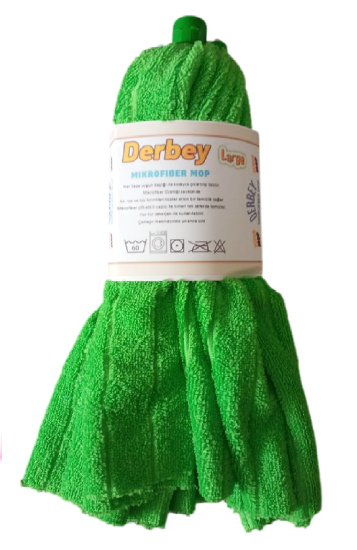 Derbey Large  %100 Komşu Çıldırtan Bez Mikrofiber Büyük Boy Havlu Mop 90x64 cm Yeşil