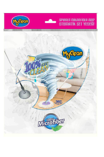 Mikrofiber Yuvarlak Mop Paspas Vileda Ucu 4 Adet