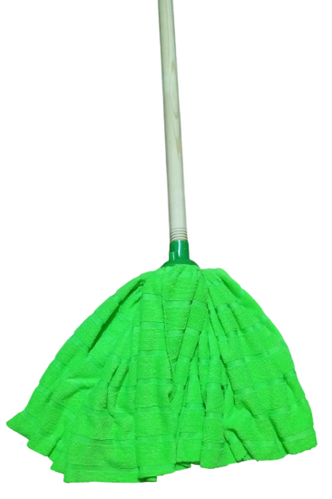 1 Adet Mop 1 Adet Ahşap Sapı ile takım Mikrofiber Mop Paspas Yeşil