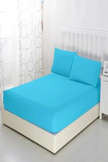 MyCey Çift Kişilik Lastikli Pamuk Penye Çarşaf Takımı 200x200+30 Cm